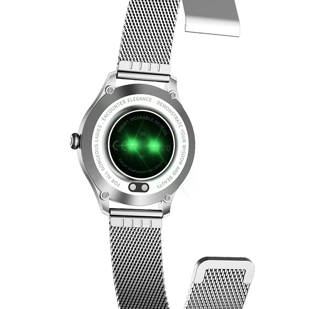 KW10 Pro round smart watch for women on wrist