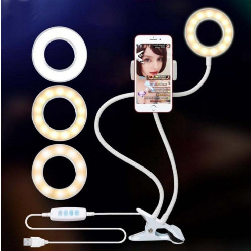 Adjustable brightness selfie ring light for makeup and TikTok