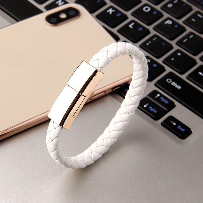 Wearable bracelet USB charging cable connector detail